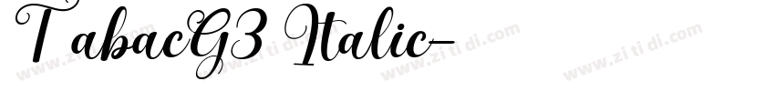 TabacG3 Italic字体转换